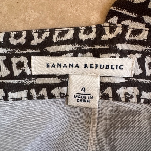 Banana Republic Brown Printed Square Neck Sleeveless Silk Sheath Womens Size 4 - Picture 15 of 16